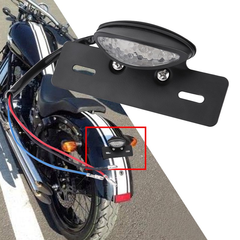 Motorcycle LED Rear Brake Tail Light Stop License Plate Lights