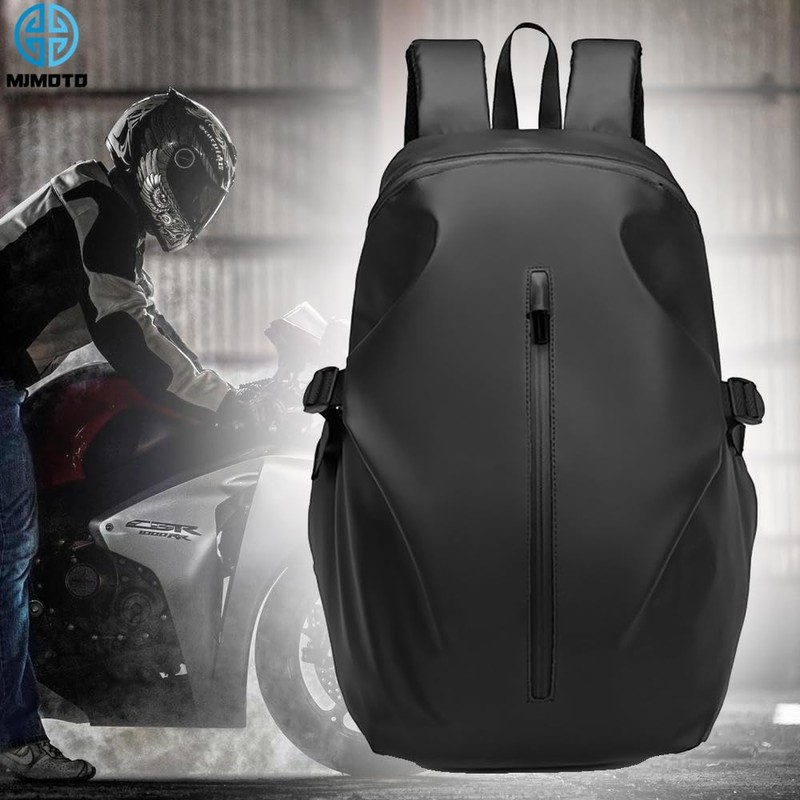 mjmoto Motorcycle Backpack,Reflective Motorcycle Helmet Bag Backpack for Men Women,