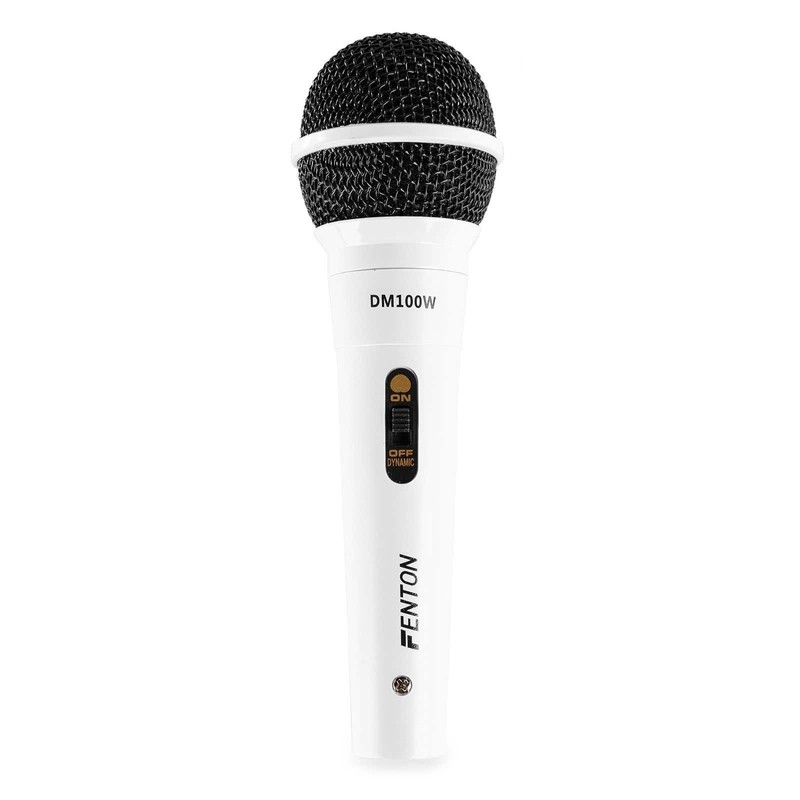 Fenton DM100W - Set of 2 White Microphones for Karaoke