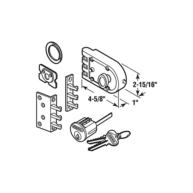 Segal SE 14328 Single Cylinder Deadbolt Chrome Slam Lock with