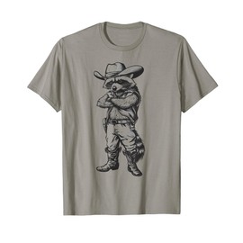 Vintage Raccoon Cowboy Cowgirl Trash Panda Western Country T-Shirt