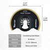 Vearter 2PCS Titanium Oscillating Saw Blades, 88mm Semi Circle Bi-Metal