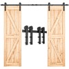 SMARTSTANDARD 8.2 FT Double Barn Door Hardware Kit - Heavy