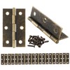 Murtenze 12 Pack 2.5 Inch Cabinet Hinge, Antique Bronze Butt