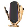 R1 10W Automatic Clamping Car Wireless Charger Gold Color(For Android