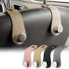 JESTOP Car Headrest Hooks, 2 Pack Leather Car Seat Storage