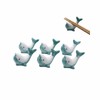 6 Pack Chopstick Rests Ceramic - Cute Dolphin Design, Kitchen