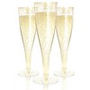 Prestee 48 Champagne Flutes Plastic - Disposable Champagne Flute -