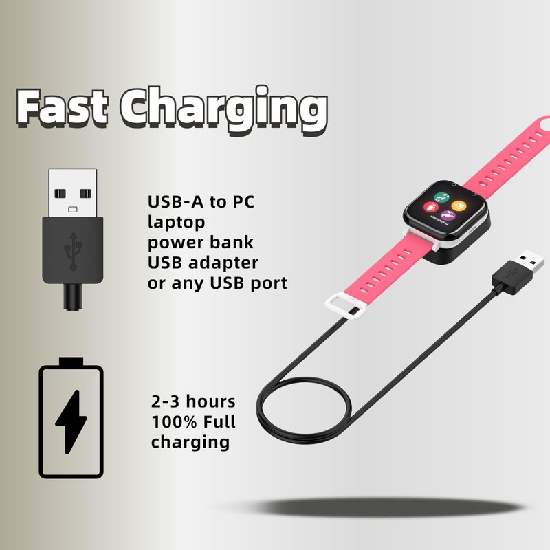 QHBAMD Compatible for Gizmo Watch 3 2 1 Charger Cable
