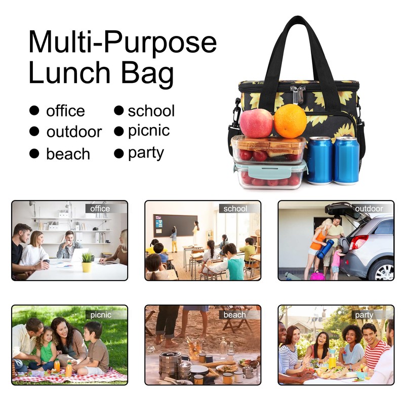 Femuar Lunch Bags for Women/Men, Insulated Lunch Bag for Work