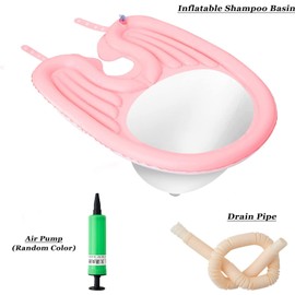 Mobile Inflatable Hair Washbasin VicTop Portable Hair Wash Basin PVC Hair Wash Tray for Bedside and in Bed Head Wash Basin with Drain Tube for Disabled Pregnant Women Seniors