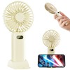 plilogo Portable Fan, Handheld Fan with LED Display, Personal Fan