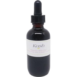 TCEShop Kush Scented Body Oil Fragrance [Glass Dropper Top - Dark Brown - 2 oz.] - ID#23025