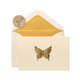 Papyrus Tarjetas en blanco con sobres, mariposa dorada (16 unidades)