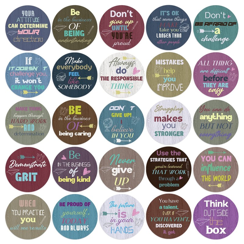 200 Pcs Positive Affirmation Chips, 50 Motivational Sayings Kindness Coins