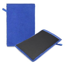 Clay Mitt - 2pcs Mud Mitt, Blue Car Wash Mitts Scratch Free 21x13.5cm, Reusable Microfiber Clay Bar Cloth for Auto Detailing, Cleaning Glove Towel for Car Detailing Cleaning Soft Wash and Beauty