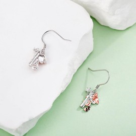 ONEFINITY Red Panda Earrings 925 Sterling Silver Red Panda Dangle Earrings Cute Animal Jewellery Gifts for Women