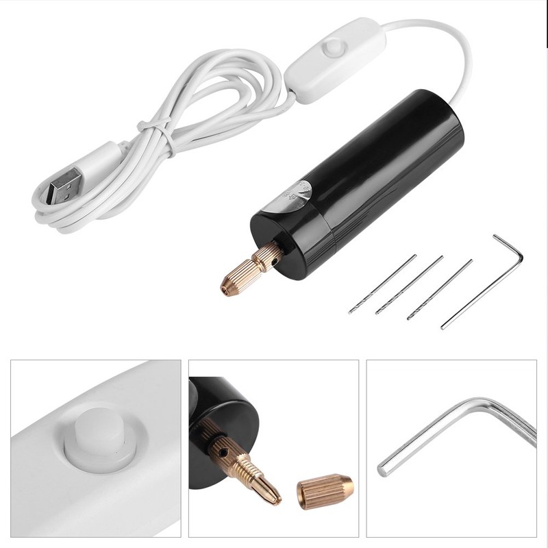 DC 5 V Portable Electric Drills Handheld USB Drill with