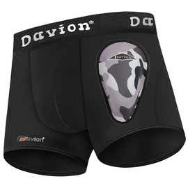 Davion Youth Boys baseball Cup Boys Cup Underwear With Soft Protctive Athletic Cup for Baseball, Football Lacrosse(Black-S)