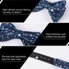 Alizeal Mens Pre-tied Floral Bow Tie Wedding Party Luxury Pocket
