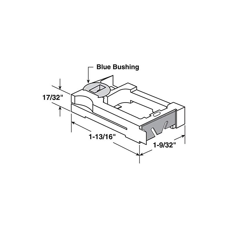 Prime-Line 171878 Lock Shoe for 5/8 In. Tilt Spiral (2