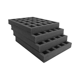 Navara Figure Case Tray Set to carry 100 troops on 25mm bases. 100 compartments 25mm deep, each 40mm x 25mm