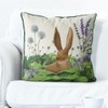 Kelly Stevens-McLaughlan, Rabbit in a Cabbage Patch # 5 Cushion