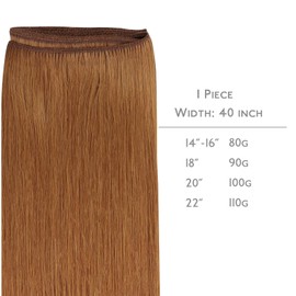 WENNALIFE Sew in Hair Extensions 24 Inch 120g Human Auburn Ginger Machine Weft Remy Hair Hand Tied Weft Straight Extensiones De Cabello Hmano