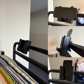 VersAttach BunkDoc Bedside Phone Holder for Bunk Beds, Lofted Beds, Cribs, Bed Frames, Dorm Room Accessories, Bunk Bed Accessories