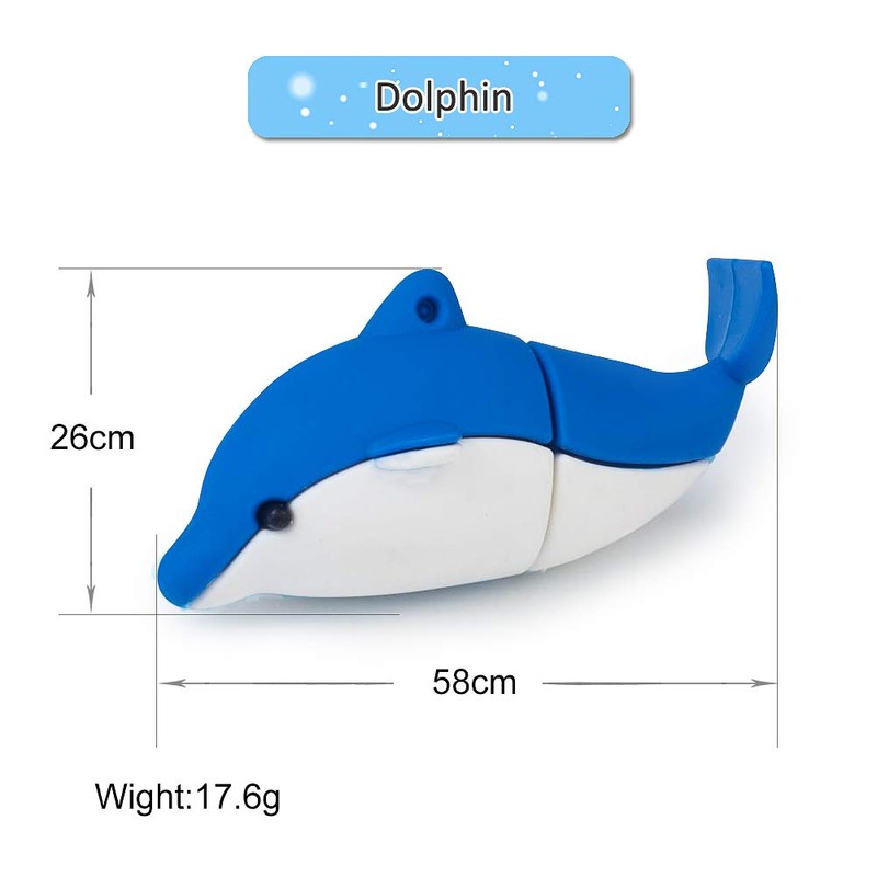 LEIZHAN Cute USB Flash Drive 16GB Dolphin Thumb Drive for