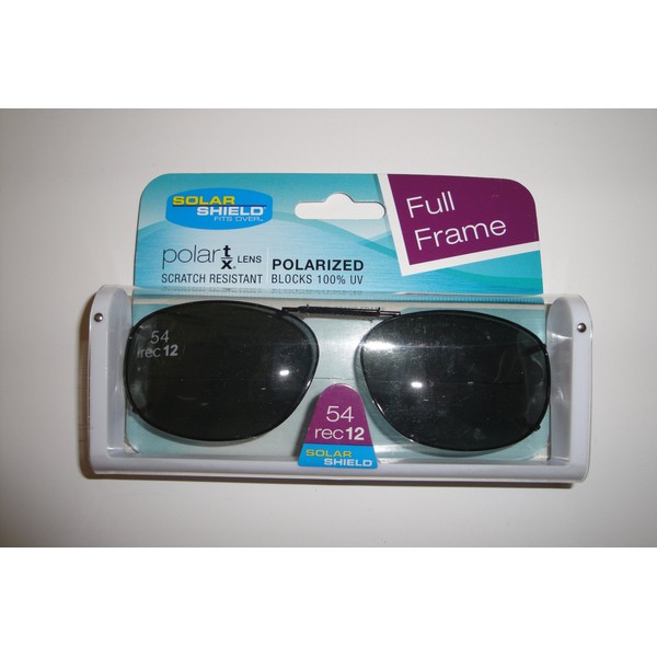 Solar Shield 54Rec12 full frame Gray lens Polarized Clip On Sunglasses