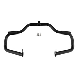 XFMT Motorcycles Black Mustache Engine Crash Guard Bar Compatible with Harley Touring Road King Street Glide FLH FLT 2009-2024