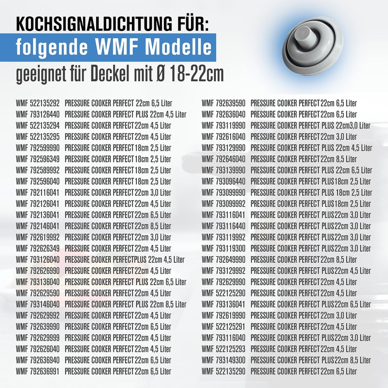 3x Piebert Cooking Signal Seal 39155 for WMF Perfect &