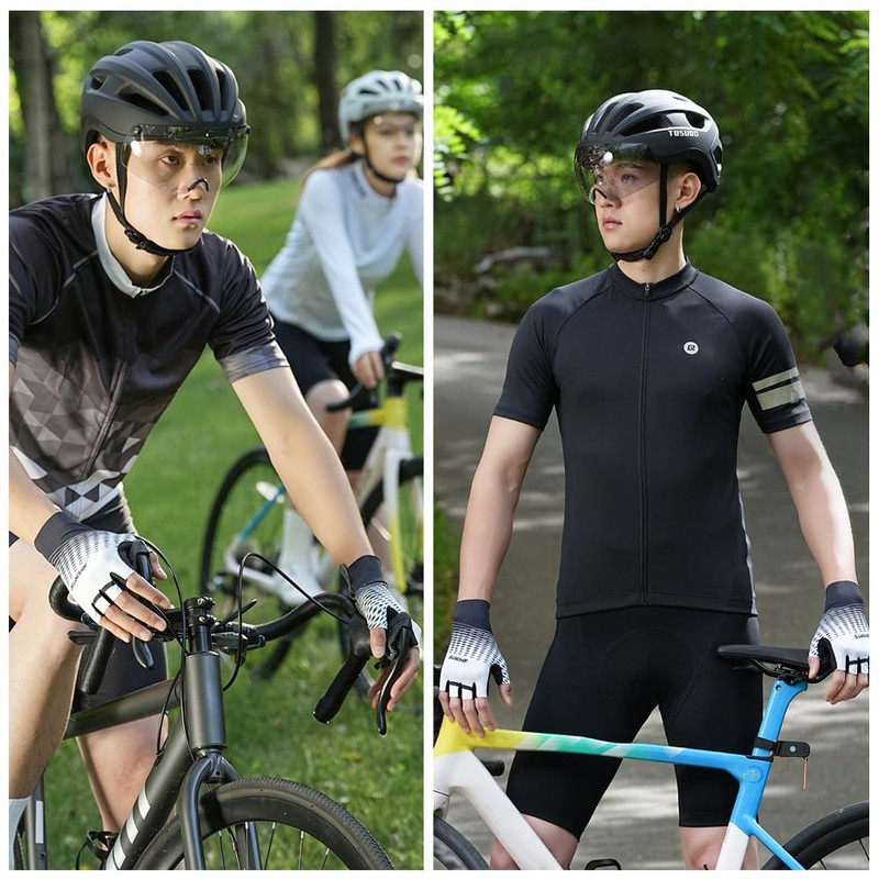 Generisch MTB Gloves, Half Finger Summer Cycling Gloves for Men