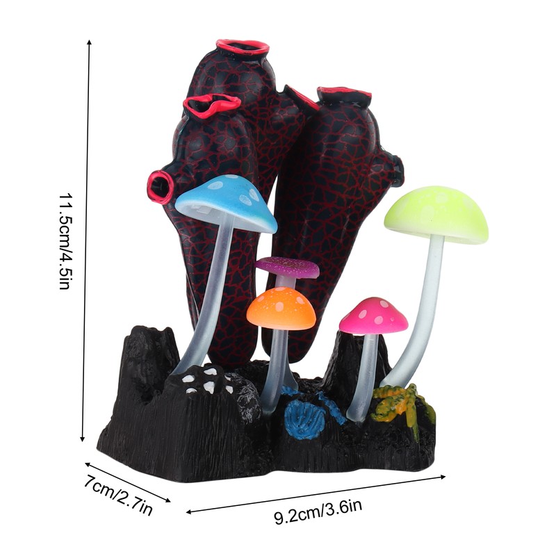 Fish Tank Landscaping Simulation Mushroom Sea Tree Silicon Aquarium Simulation