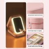 Jewelry Storage Box 3 Color Adjustable Lighting Leather Travel Makeup