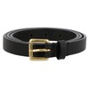 Gusti Sarina Simple Slim Leather Belt with Golden Buckle Waist