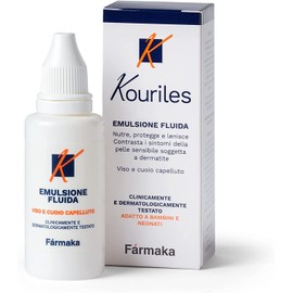 Kouriles Emulsione Fluida Idratante e Protettiva per Viso e Cuoio Capelluto contro Arrossamento e Prurito 30 ml