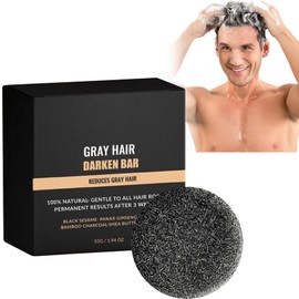 Gray Hair Reverse Bar, Grey Shine Hair Revitalisable, Natural Solid Shampoo for Grey Hair, Grey Shine Soap, Natural Hair Darkening Shampoo Bar, Grey Gloss Black Soap