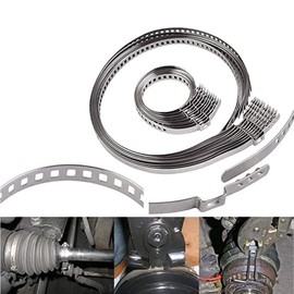 60PCS Universal Adjustable Drive Shaft AXLE CV Joint Boot Crimp Clamp Kit Stainless Steel (30Pcs Small+30Pcs Large)