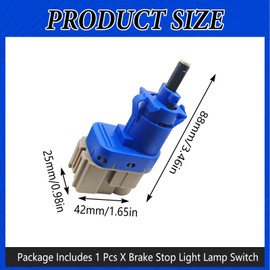 SYudwen Brake Stop Brake Light Switch 4Pin, Compatible with Ford F150 F250 F350 Focus/Mazda 2 3 5 6/ Lincoln MKC MKT, OEM: 4838697 8T4T-9G854-AA