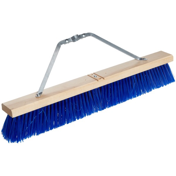 Weiler 44590 24" Block Size, Hardwood Block, Stiff Blue Polypropylene Fill, Contractor Coarse Sweeping Broom