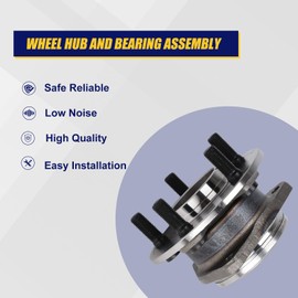 KUSATEC 513325 Front Wheel Bearing and Hub Assembly Compatible with 2012-2020 Chrysler 300, Dodge Challenger, 5 Lug Bolts w/ABS