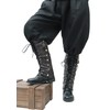 FURPHI Pirate Boot Covers with Studs Medieval Renaissance PU Leather