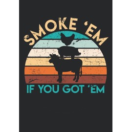 Notizbuch A4 kariert mit Softcover Design: Smoke them if you got them Smoker Grill Geschenk Männer: 120 karierte DIN A4 Seiten