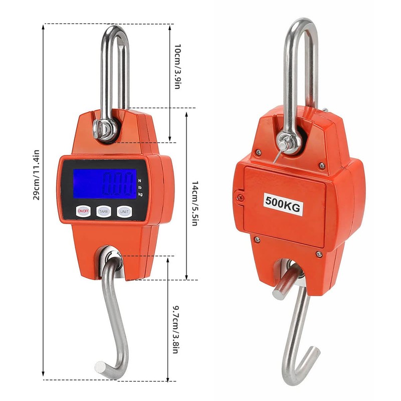 Mini Crane Scale Digital Crane Scale 500kg/0.1kg 20mm LCD Heavy