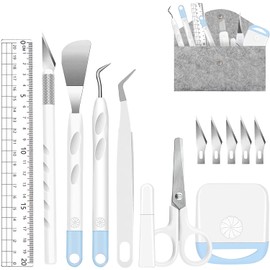 ImnBest Plotter Accessories, Pack of 13 Vinyl Weeding Tools for Silhouette Weed Scraper, Silhouette Accessories, Weeding Tool Plotter Tools, Plotter Set, Cameos, Labelling