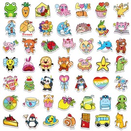 100 PCS Stickers for Kids,Cute Water Bottle Stickers,Waterproof Vinyl Stickers for Water Bottle Laptop Notebook,Kawaii Animal Stickers for Teens Girls Boys Students(Big Sticker Packs)