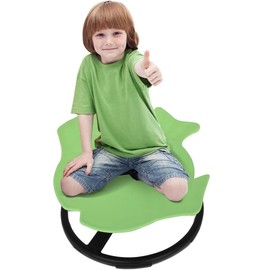 Children's stress relieving toys,sensory toys,can sit and rotate,children's body coordination training,children's toy chair sensory spin,Indoor Swivel Balance Training Chair Motion Strength Seat:_light green
