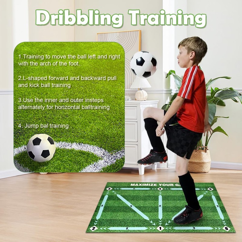 Football Mat, 60 x 90 cm Football Step Training Mat,